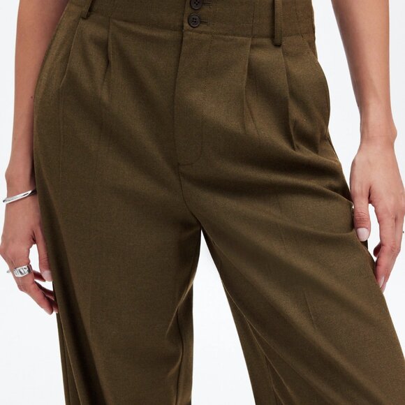 NWT The Harlow Wide-Leg Trouser in Brushed Twill - Picture 5 of 8